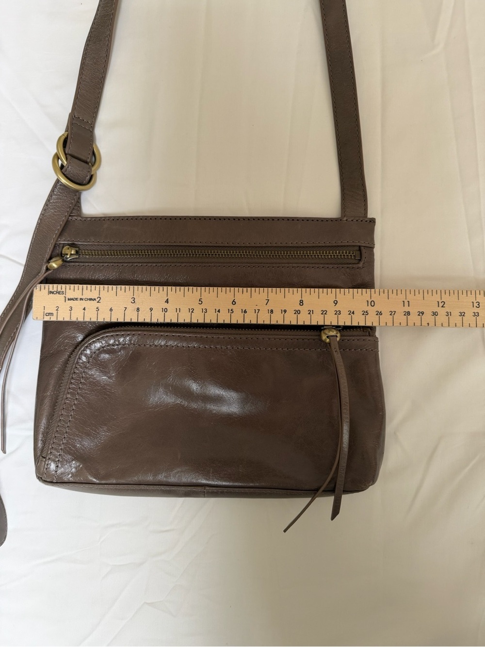 HOBO Chocolate Brown Leather Crossbody Bag - Picture 7 of 8